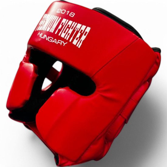 Premium Fighter - Training Fejvédő (Piros) - Műbőr